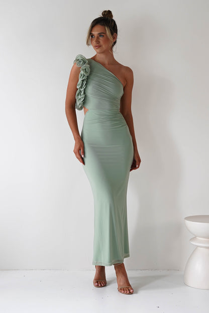 Sydney Bodycon Maxi Elbise | Sage