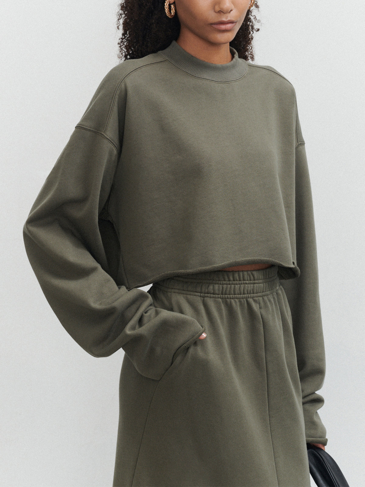Yaşasın Kırpılmış Sweatshirt