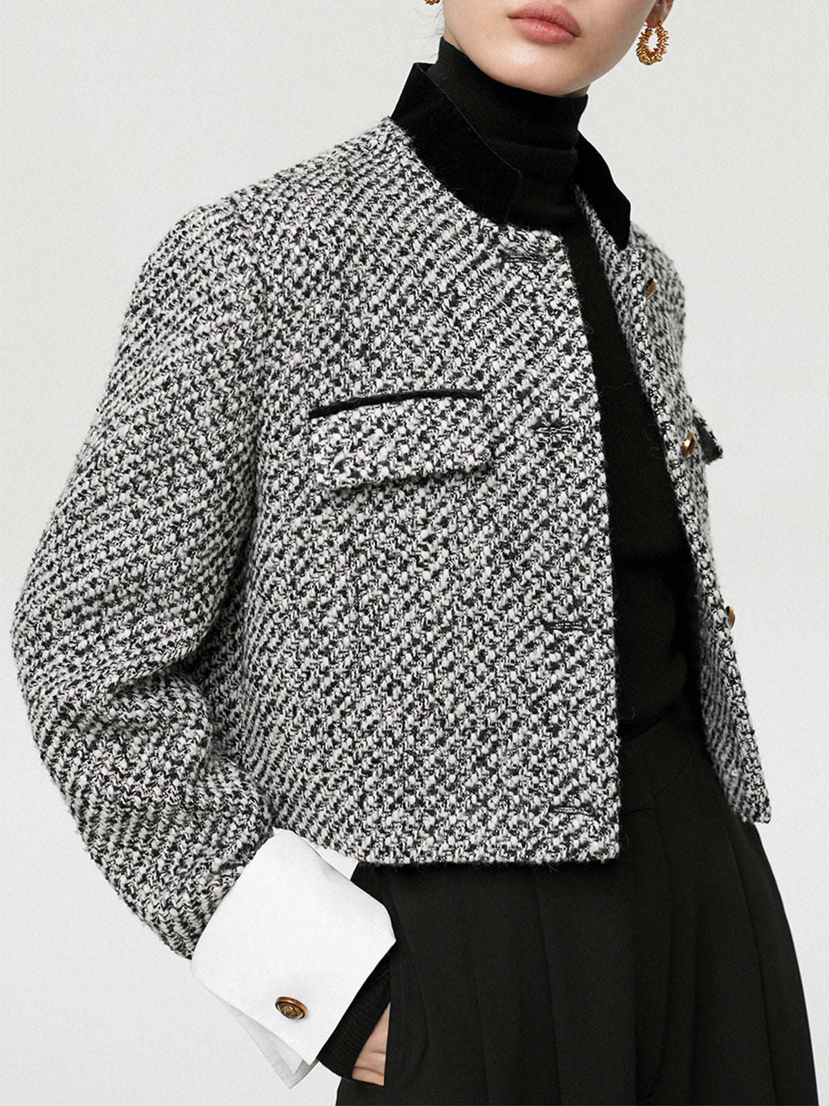 Tüvit Buklet Crop Blazer