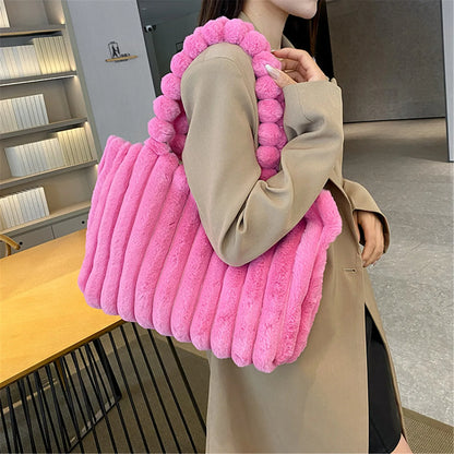 Peluş Tote Çanta