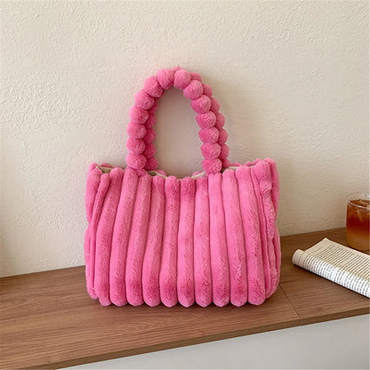 Peluş Tote Çanta