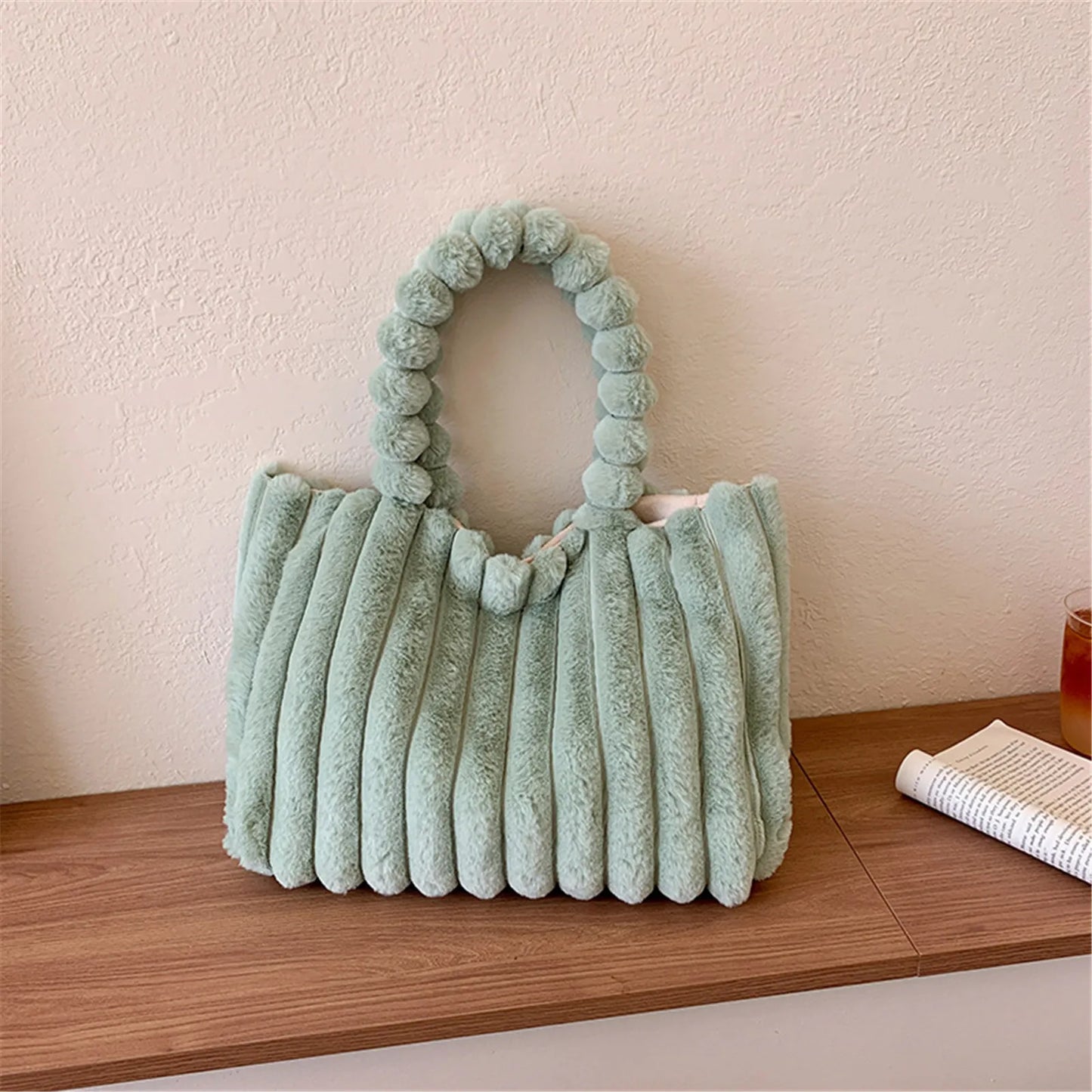 Peluş Tote Çanta