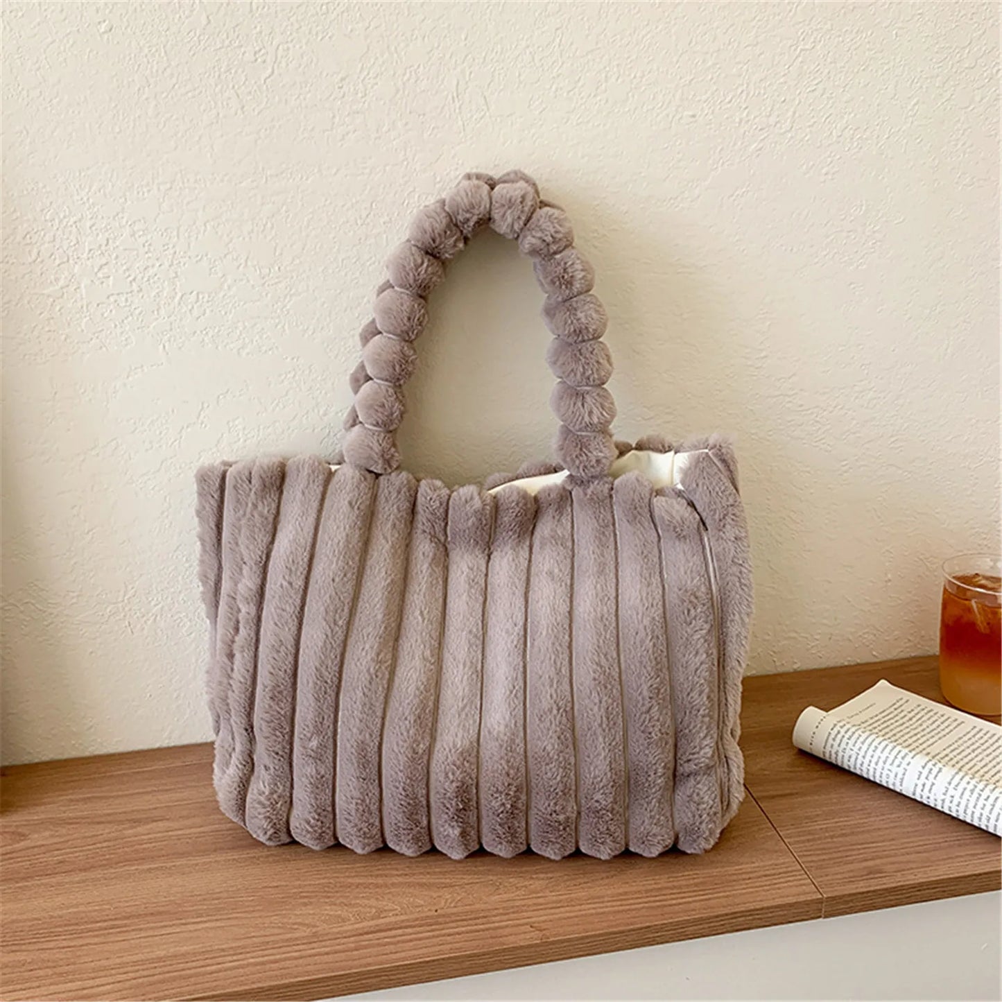 Peluş Tote Çanta