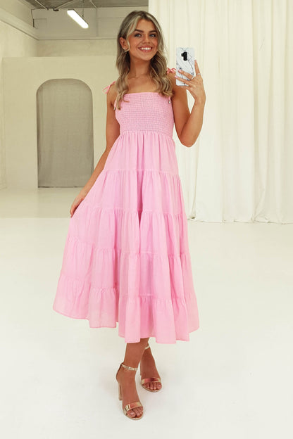 Imogen Midi Dress | Pink