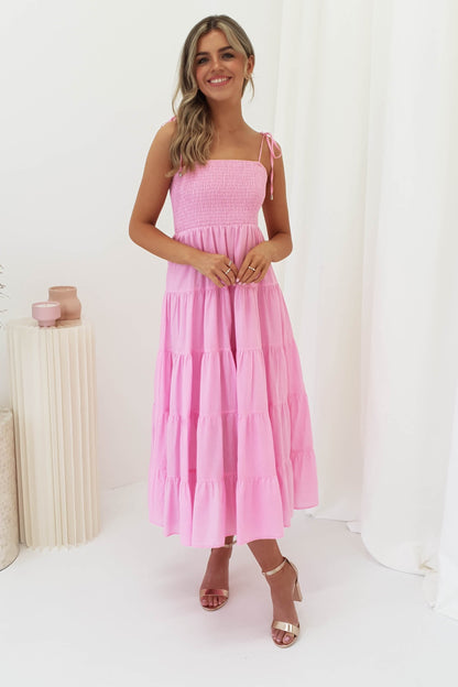 Imogen Midi Dress | Pink