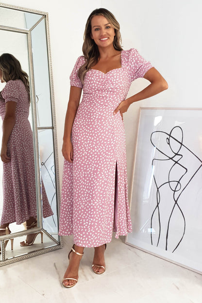 Kayleigh Midi Elbise | Pembe