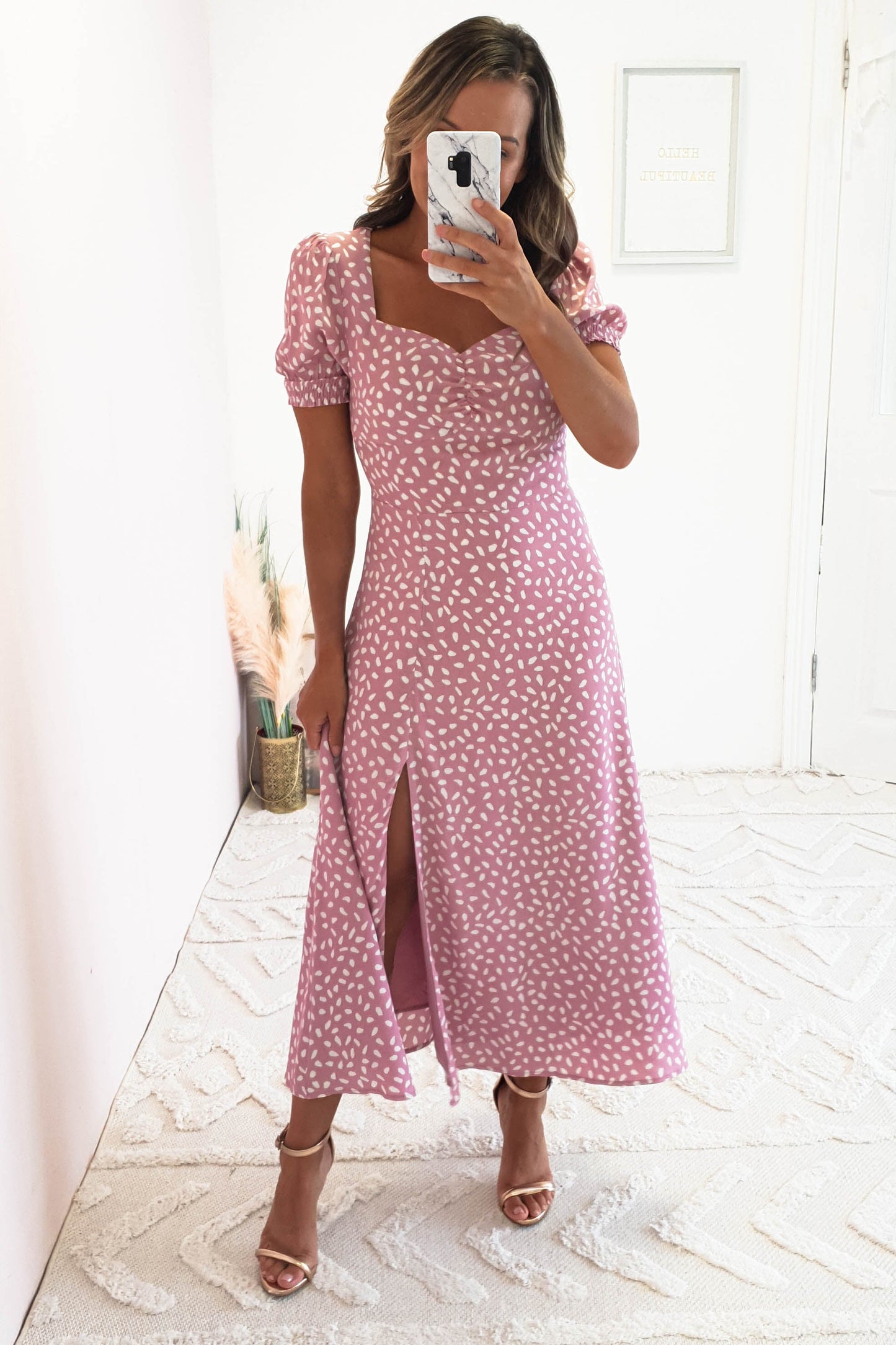 Kayleigh Midi Elbise | Pembe