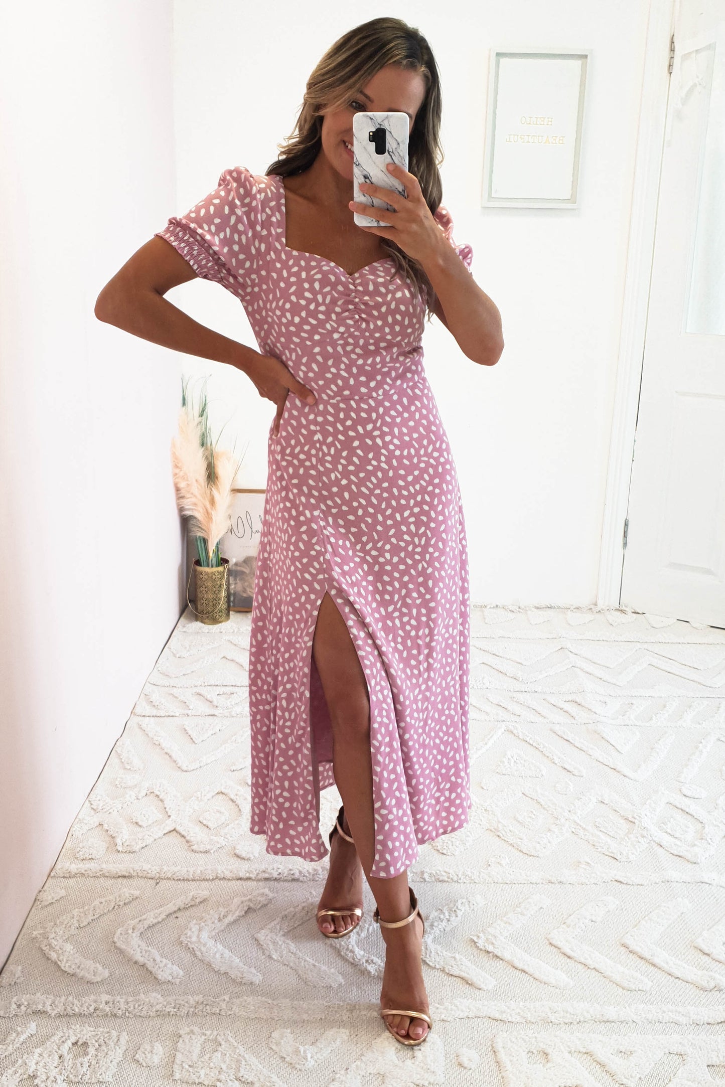 Kayleigh Midi Elbise | Pembe