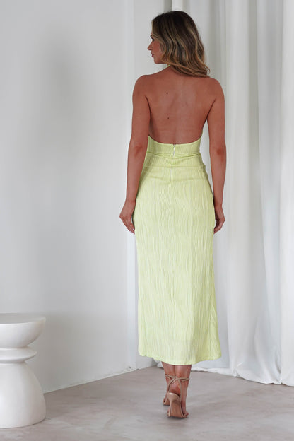 Louisa Ribbed Midaxi Elbise | Limon